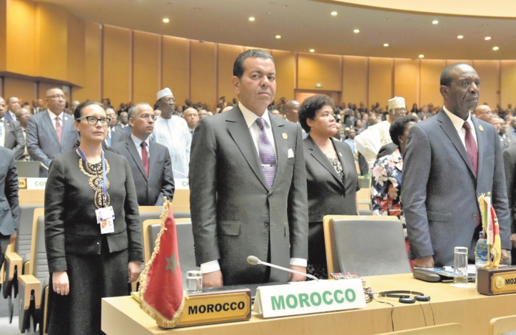 S.A.R le Prince Moulay Rachid représentant le Souverain aux travaux du 29ème Sommet de l’UA. (Ph: MAP) S.A.R le Prince Moulay Rachid représentant le Souverain aux travaux du 29ème Sommet de l’UA. (Ph: MAP)