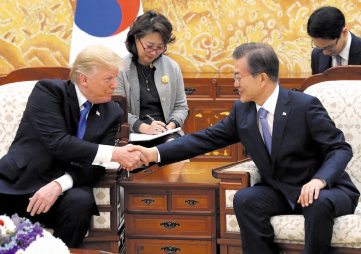 Trump et Moon appellent à resserrer l'étau sur la Corée du Nord Trump et Moon appellent à resserrer l'étau sur la Corée du Nord