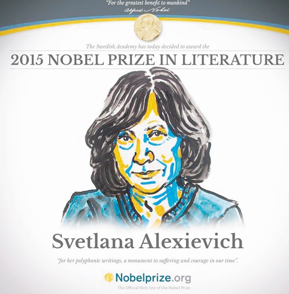 La Biélorusse Svetlana Alexievitch, Prix Nobel de littérature La Biélorusse Svetlana Alexievitch, Prix Nobel de littérature
