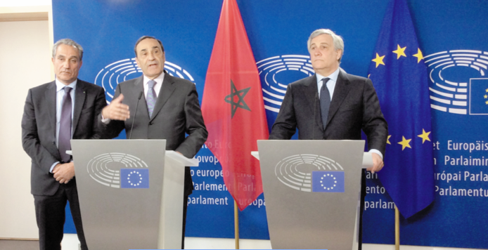 Résultat de recherche d'images pour "Habib El Malki et Antonio Tajani"