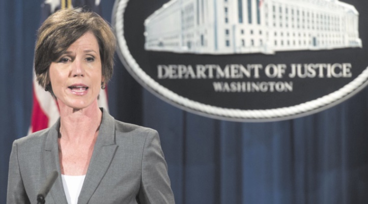 Trump limoge la ministre intérimaire de la Justice Trump limoge la ministre intérimaire de la Justice