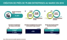 Création de près  de 75.000 entreprises  en 2016 Création de près  de 75.000 entreprises  en 2016