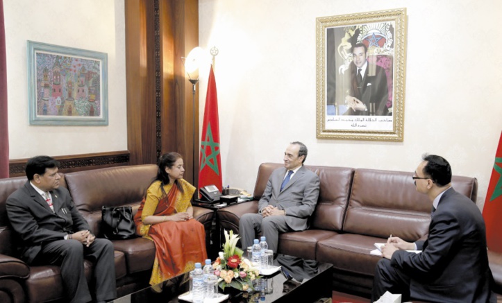 Le président de la Chambre des représentants s'entretient avec l’ambassadeur de l’Inde à Rabat Le président de la Chambre des représentants s'entretient avec l’ambassadeur de l’Inde à Rabat