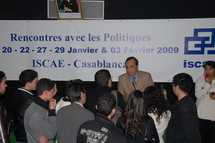 Habib El Malki devant les étudiants de l’ISCAE