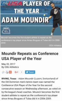 Adam Moundir, “The player of the year” Adam Moundir, “The player of the year”