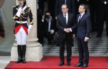 Le nouveau président Emmanuel Macron entre à l'Elysée Le nouveau président Emmanuel Macron entre à l'Elysée
