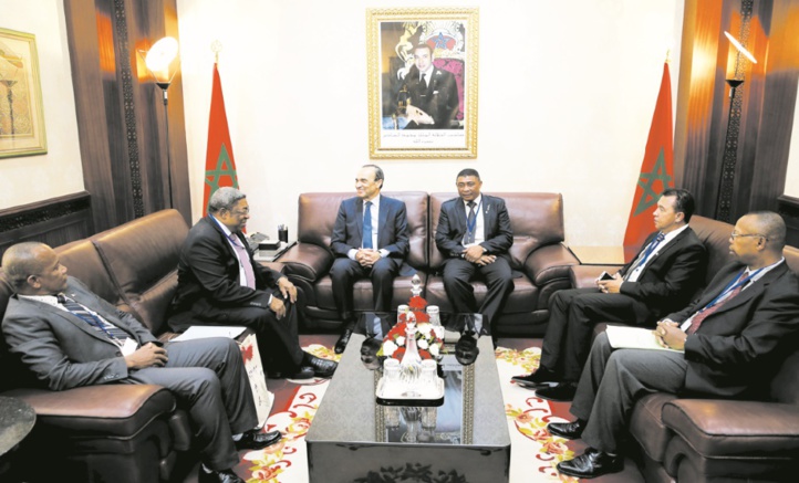 Habib El Malki s'entretient avec les présidents des Assemblées nationales togolaise et malgache Habib El Malki s'entretient avec les présidents des Assemblées nationales togolaise et malgache