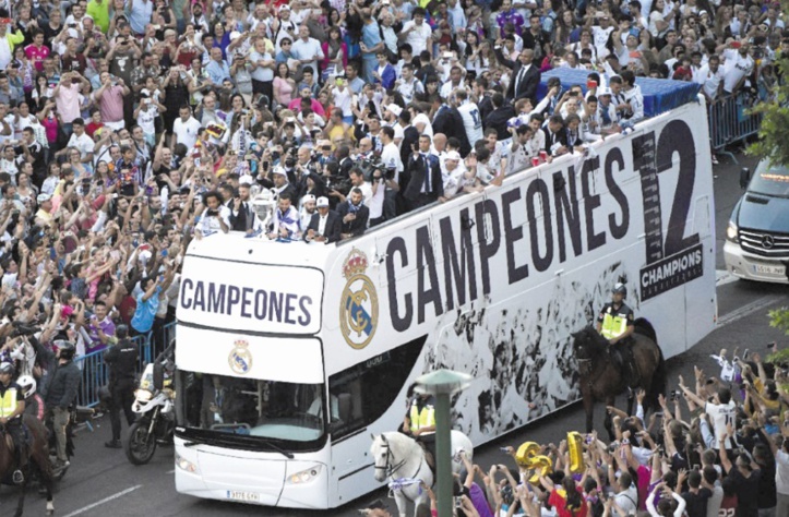 Retour architriomphal du Real à Madrid Retour architriomphal du Real à Madrid