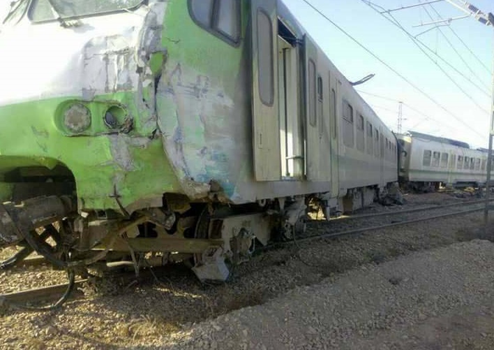 Collision entre un train et un engin tracteur