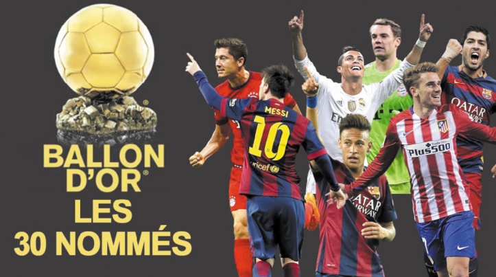 La liste des 30 nommés pour le Ballon d'Or : Le Real en force
