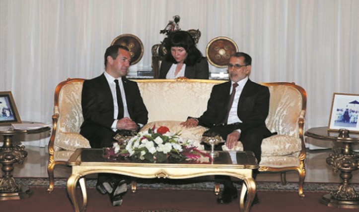 Dmitri Medvedev et Saâd Eddine El Othmani.