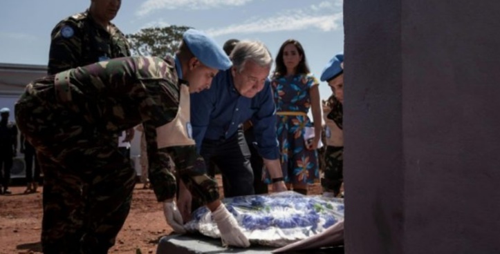 Antonio Guterres rend hommage aux Casques bleus marocains Antonio Guterres rend hommage aux Casques bleus marocains