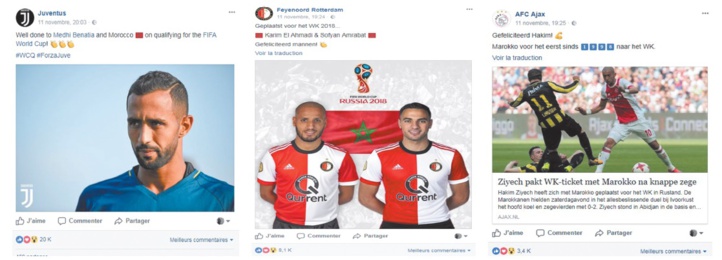 Les félicitations des clubs européens au Onze national Les félicitations des clubs européens au Onze national