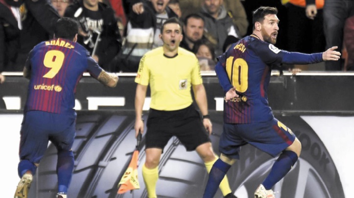 Liga : Le Barça évite le pire à Valence Liga : Le Barça évite le pire à Valence