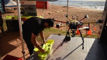Des drones surveillent les plages à la recherche de requins Des drones surveillent les plages à la recherche de requins