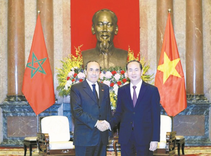 Habib El Malki et Trân Dai Quang , le 18 décembre à Hanoï. Photo Le Courrier du Vietnam Habib El Malki et Trân Dai Quang , le 18 décembre à Hanoï. Photo Le Courrier du Vietnam