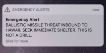 Une fausse alerte au missile balistique sème la confusion à Hawaï