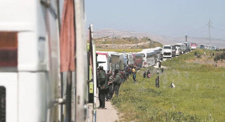 La Ghouta continue de se vider de ses combattants La Ghouta continue de se vider de ses combattants