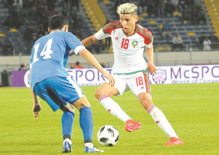 Harit a donné du fil à retordre à la défense adverse Phs: Moumen Harit a donné du fil à retordre à la défense adverse Phs: Moumen