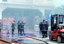 Casablanca : Incendie dans une usine chimique Casablanca : Incendie dans une usine chimique