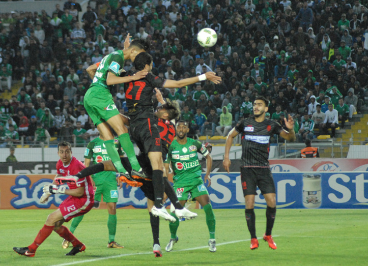 Cette fois, le heading de Banoun n’a pas fait mouche. Ph. Bahafid Cette fois, le heading de Banoun n’a pas fait mouche. Ph. Bahafid