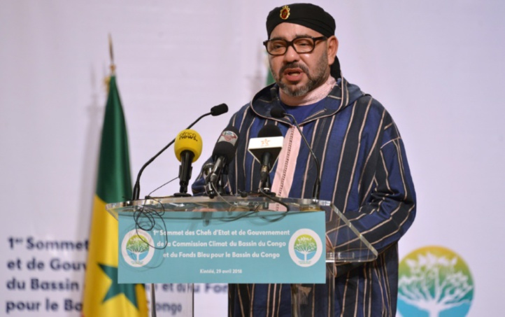 S.M le Roi Mohammed VI devant le Sommet de la Commission climat et du Fonds bleu du Bassin du Congo S.M le Roi Mohammed VI devant le Sommet de la Commission climat et du Fonds bleu du Bassin du Congo