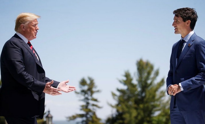 Trump s'en prend à nouveau à Trudeau et menace les Européens Trump s'en prend à nouveau à Trudeau et menace les Européens