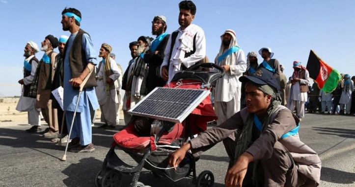 Une marche pour la paix arrive à Kaboul Une marche pour la paix arrive à Kaboul