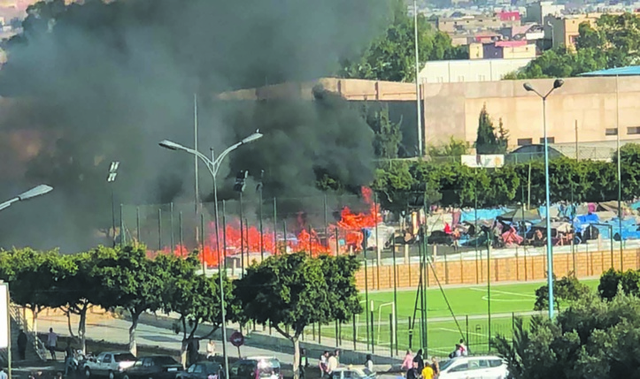 Les camps des migrants irréguliers en feu Les camps des migrants irréguliers en feu