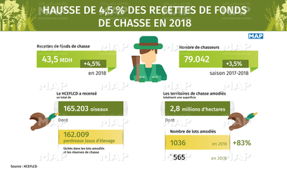 Hausse des recettes des fonds de chasse en 2018