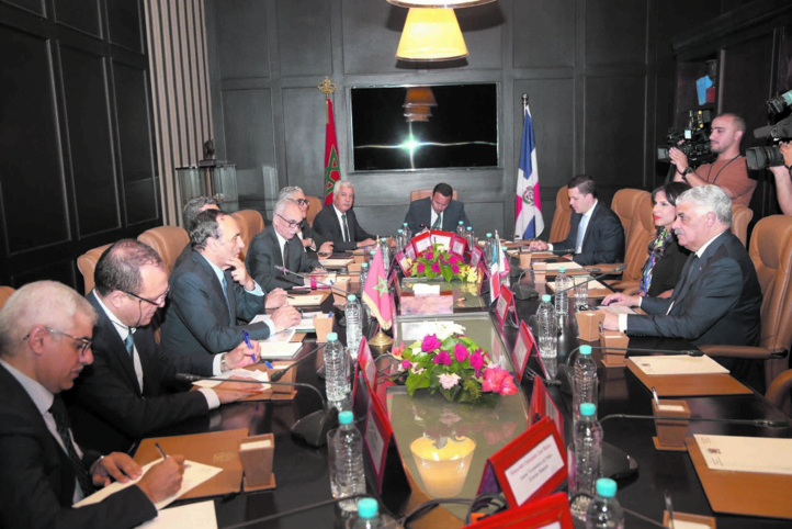 Miguel Vargas Maldonado à l’issue de son entretien avec Habib El Malki La visite de S.M le Roi Mohammed VI à la République Dominicaine a donné une nouvelle impulsion aux relations maroco-dominicaines Miguel Vargas Maldonado à l’issue de son entretien avec Habib El Malki La visite de S.M le Roi Mohammed VI à la République Dominicaine a donné une nouvelle impulsion aux relations maroco-dominicaines