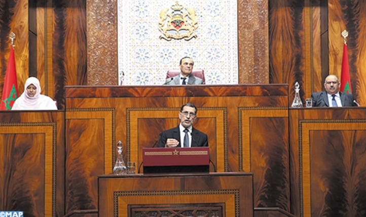 Saâd Eddine El Othmani lors de la séance mensuelle relative à la politique générale à la Chambre des représentants Saâd Eddine El Othmani lors de la séance mensuelle relative à la politique générale à la Chambre des représentants