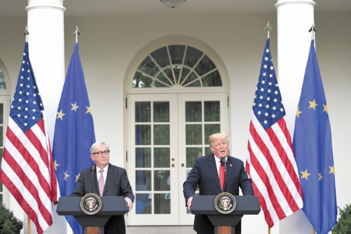 Trump et Juncker désamorcent la crise entre Washington et Bruxelles Trump et Juncker désamorcent la crise entre Washington et Bruxelles