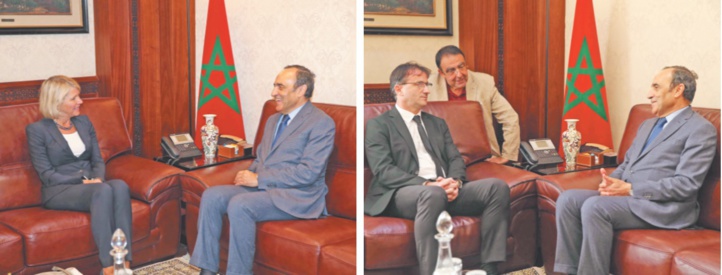 Habib El Malki recevant Désirée Bonis…						… et Darko Zelenika. Habib El Malki recevant Désirée Bonis…						… et Darko Zelenika.