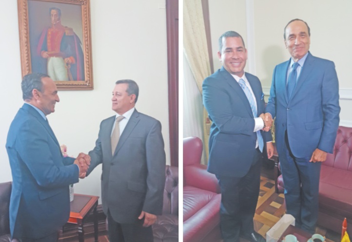 Habib El Malki s'entretient avec les présidents des deux Chambres du Parlement colombien