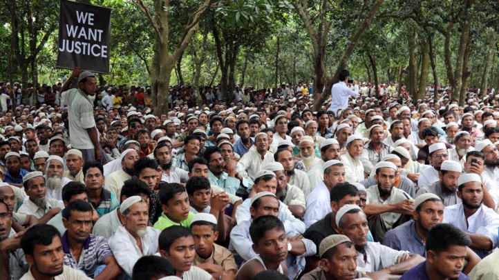 Les Rohingyas réclament justice un an après leur exode massif de Birmanie Les Rohingyas réclament justice un an après leur exode massif de Birmanie