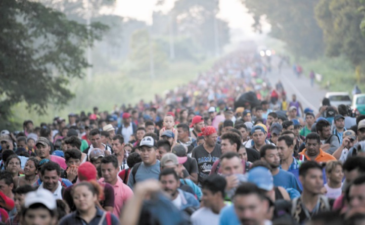 La caravane de migrants honduriens poursuit sa route vers les Etats-Unis La caravane de migrants honduriens poursuit sa route vers les Etats-Unis