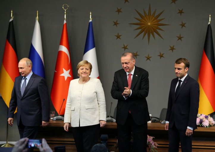 Macron, Merkel, Poutine et Erdogan veulent un cessez-le-feu en Syrie