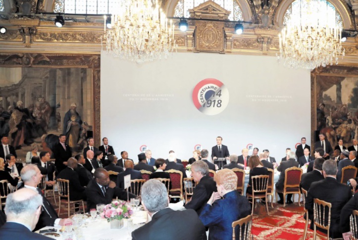 S.M le Roi prend part au déjeuner offert par Emmanuel Macron à l'occasion du centenaire de l'Armistice