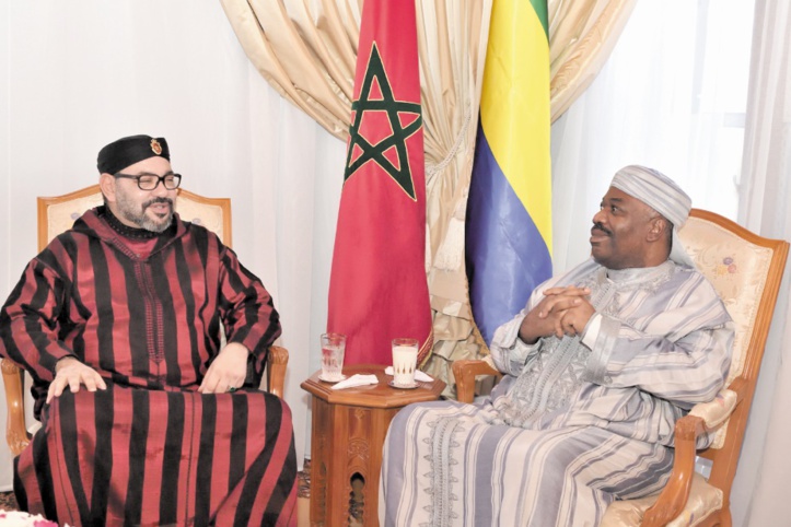 Le Souverain rend visite au Président gabonais