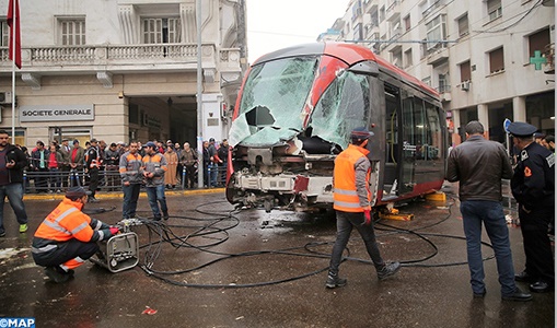Un camion percute le tramway à Casablanca