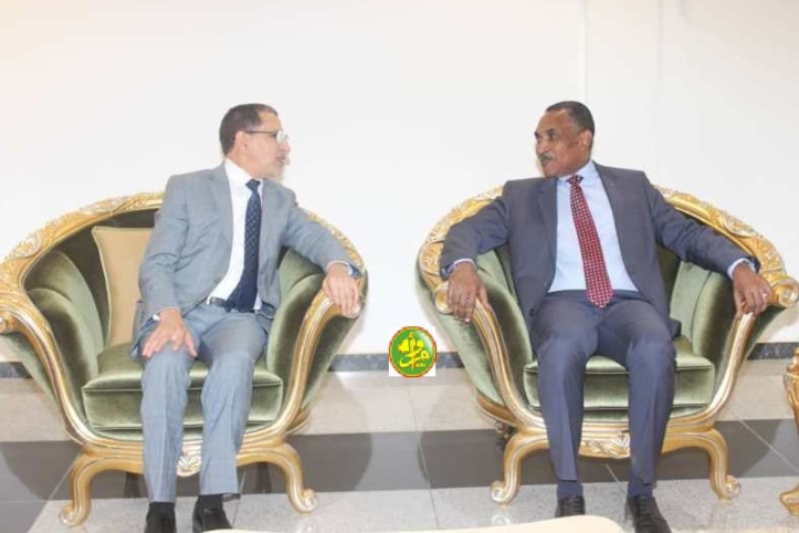 Saad Dine El Otmani et le Premier ministre mauritanien  Mohmed Salem Ould El Bechir.