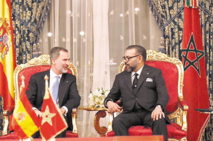 Entretiens entre S.M Mohammed VI et S.M Felipe VI lors de la dernière visite du Souverain espagnol au Maroc.