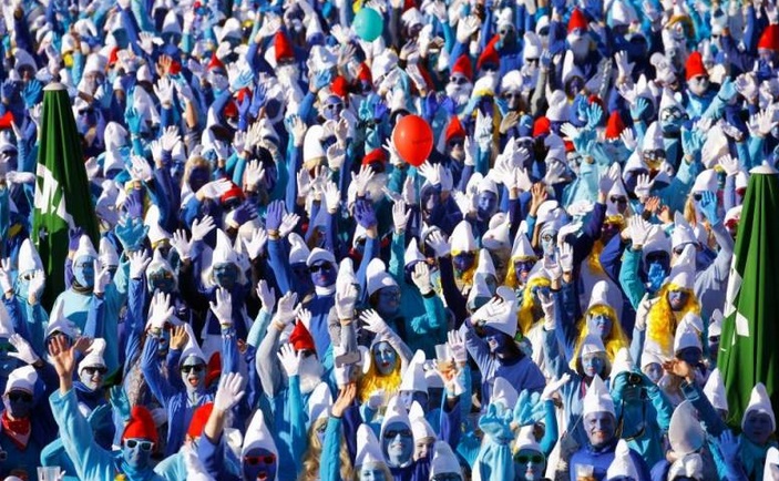 Insolite : Le plus grand rassemblement de schtroumpfs