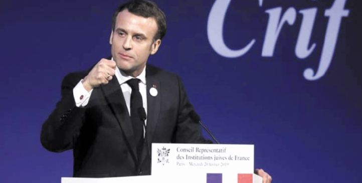 Macron dénonce une "résurgence" de l'antisémitisme en France et en Europe