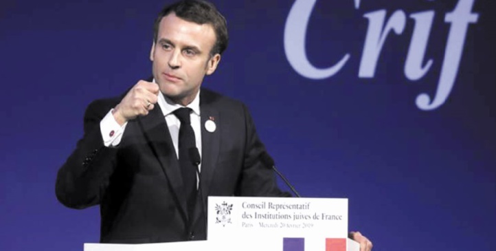 Macron dénonce une "résurgence" de l'antisémitisme en France et en Europe Macron dénonce une "résurgence" de l'antisémitisme en France et en Europe