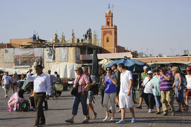 Hausse du nombre  de touristes au Maroc