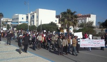 FDT, UMT, UNTM et UGTM protestent : Marche contre les lobbys de l'immobilier à Essaouira FDT, UMT, UNTM et UGTM protestent : Marche contre les lobbys de l'immobilier à Essaouira
