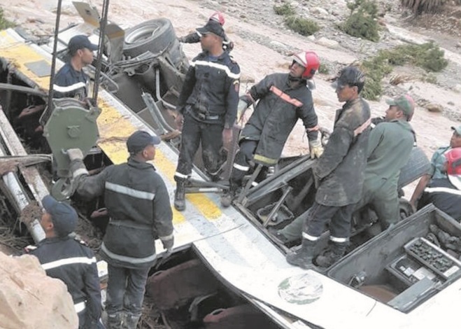 Le bilan du renversement d'un autocar dans la province d’Errachidia s’alourdit Le bilan du renversement d'un autocar dans la province d’Errachidia s’alourdit