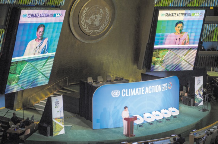 Dans son message adressé au Sommet Action Climat Dans son message adressé au Sommet Action Climat